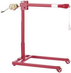 THERN - 44-1/2 Inches Long x 29-1/2 Inches Wide x 19 Inches Deep x 4-3/4 Inches Thick Davit Crane Mobile Wheel Base - 24 Inches Distance Between Mounting Hole Centers, 0.69 Inches Hole Diameter, Enamel Finish - Makers Industrial Supply