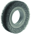 4-1/2" Diameter - 2" Arbor Hole - Crimped Steel Wire Straight Nylox Wheel - Makers Industrial Supply