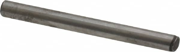 Value Collection - 3/32" Diam x 1" Pin Length Grade 8 Alloy Steel Standard Dowel Pin - C 50-58 Hardness, 1,800 Lb Breaking Strength, 1 Beveled & 1 Rounded End - Makers Industrial Supply