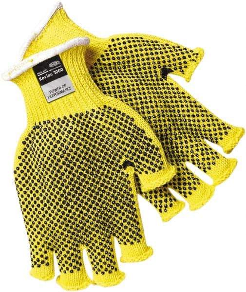 MCR Safety - Size S, ANSI Cut Lvl A3, Abrasion Lvl 2, Cut Resistant Gloves - Palm Coated, Yellow - Makers Industrial Supply