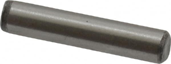 Value Collection - 1/8" Diam x 5/8" Pin Length Grade 8 Alloy Steel Standard Dowel Pin - C 50-58 Hardness, 3,200 Lb Breaking Strength, 1 Beveled & 1 Rounded End - Makers Industrial Supply