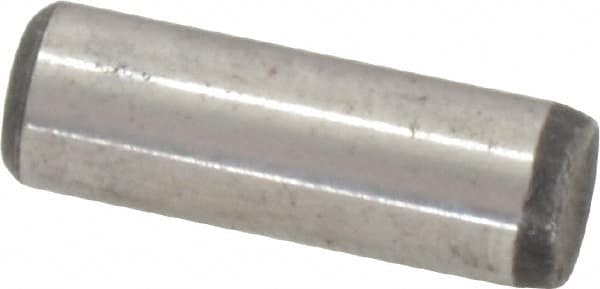 Value Collection - 1/4" Diam x 3/4" Pin Length Grade 8 Alloy Steel Standard Dowel Pin - C 50-58 Hardness, 12,800 Lb Breaking Strength, 1 Beveled & 1 Rounded End - Makers Industrial Supply