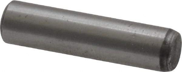 Value Collection - 1/4" Diam x 1" Pin Length Grade 8 Alloy Steel Standard Dowel Pin - C 50-58 Hardness, 12,800 Lb Breaking Strength, 1 Beveled & 1 Rounded End - Makers Industrial Supply