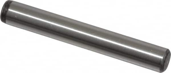 Value Collection - 1/4" Diam x 1-3/4" Pin Length Grade 8 Alloy Steel Standard Dowel Pin - C 50-58 Hardness, 12,800 Lb Breaking Strength, 1 Beveled & 1 Rounded End - Makers Industrial Supply