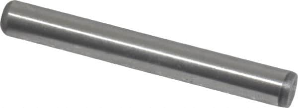 Value Collection - 1/4" Diam x 2" Pin Length Grade 8 Alloy Steel Standard Dowel Pin - C 50-58 Hardness, 12,800 Lb Breaking Strength, 1 Beveled & 1 Rounded End - Makers Industrial Supply