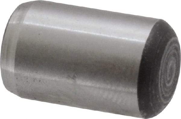 Value Collection - 3/8" Diam x 5/8" Pin Length Grade 8 Alloy Steel Standard Dowel Pin - C 50-58 Hardness, 28,700 Lb Breaking Strength, 1 Beveled & 1 Rounded End - Makers Industrial Supply