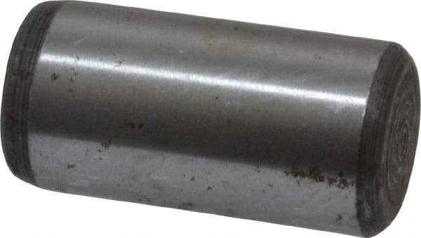 Value Collection - 3/8" Diam x 3/4" Pin Length Grade 8 Alloy Steel Standard Dowel Pin - C 50-58 Hardness, 28,700 Lb Breaking Strength, 1 Beveled & 1 Rounded End - Makers Industrial Supply