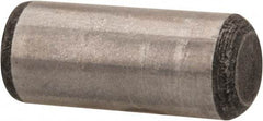 Value Collection - 3/8" Diam x 7/8" Pin Length Grade 8 Alloy Steel Standard Dowel Pin - C 50-58 Hardness, 28,700 Lb Breaking Strength, 1 Beveled & 1 Rounded End - Makers Industrial Supply