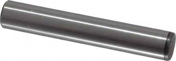 Value Collection - 3/8" Diam x 2-1/4" Pin Length Grade 8 Alloy Steel Standard Dowel Pin - C 50-58 Hardness, 28,700 Lb Breaking Strength, 1 Beveled & 1 Rounded End - Makers Industrial Supply