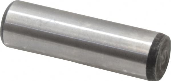 Value Collection - 7/16" Diam x 1-1/2" Pin Length Grade 8 Alloy Steel Standard Dowel Pin - C 50-58 Hardness, 39,100 Lb Breaking Strength, 1 Beveled & 1 Rounded End - Makers Industrial Supply