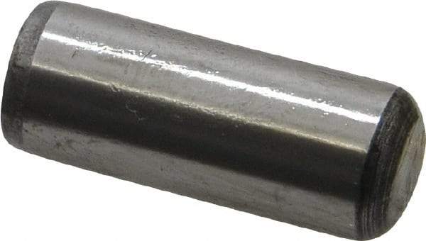 Value Collection - 1/2" Diam x 1-1/4" Pin Length Grade 8 Alloy Steel Standard Dowel Pin - C 50-58 Hardness, 51,000 Lb Breaking Strength, 1 Beveled & 1 Rounded End - Makers Industrial Supply