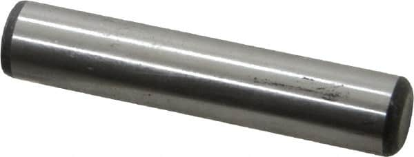 Value Collection - 1/2" Diam x 2-1/2" Pin Length Grade 8 Alloy Steel Standard Dowel Pin - C 50-58 Hardness, 51,000 Lb Breaking Strength, 1 Beveled & 1 Rounded End - Makers Industrial Supply