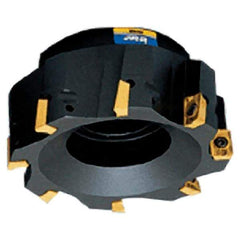 Iscar - 3 Inserts, 50mm Cut Diam, 22mm Arbor Diam, 14.3mm Max Depth of Cut, Indexable Square-Shoulder Face Mill - 0/90° Lead Angle, 40mm High, AD.. 15.. Insert Compatibility, Series Heli2000 - Makers Industrial Supply