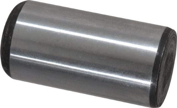 Value Collection - 1" Diam x 2" Pin Length Grade 8 Alloy Steel Standard Dowel Pin - C 50-58 Hardness, 204,000 Lb Breaking Strength, 1 Beveled & 1 Rounded End - Makers Industrial Supply