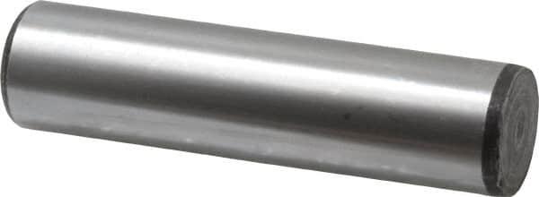 Value Collection - 1" Diam x 4" Pin Length Grade 8 Alloy Steel Standard Dowel Pin - C 50-58 Hardness, 204,000 Lb Breaking Strength, 1 Beveled & 1 Rounded End - Makers Industrial Supply