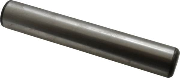 Value Collection - 1" Diam x 6" Pin Length Grade 8 Alloy Steel Standard Dowel Pin - C 50-58 Hardness, 204,000 Lb Breaking Strength, 1 Beveled & 1 Rounded End - Makers Industrial Supply