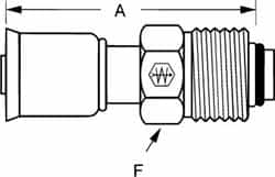 Hydraulic Hose Bumped Male Swivel Fitting: 3/4-18