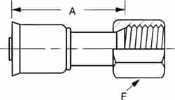 Hydraulic Hose Flare Female Rigid: 5/8-18 SAE