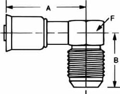 Hydraulic Hose Elbow: 5/8-18 SAE