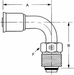 Hydraulic Hose Elbow: 3/4-18