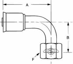 Hydraulic Hose Elbow: 5/8-18