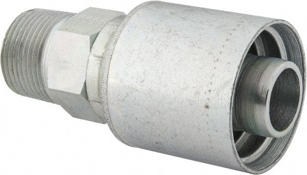 Hydraulic Hose Male Pipe Rigid Fitting: 1-11-1/2 Steel, Male NPTF