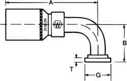 Eaton - Hydraulic Hose Elbow - 1" Hose Diam - Makers Industrial Supply