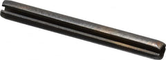 Made in USA - 3/32" Diam x 7/8" Long Slotted Spring Pin - Grade 1070-1090 Alloy Steel, Black Oxide Finish - Makers Industrial Supply