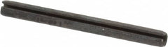 Made in USA - 3/32" Diam x 1" Long Slotted Spring Pin - Grade 1070-1090 Alloy Steel, Black Oxide Finish - Makers Industrial Supply