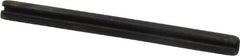 Made in USA - 3/32" Diam x 1-1/8" Long Slotted Spring Pin - Grade 1070-1090 Alloy Steel, Black Oxide Finish - Makers Industrial Supply