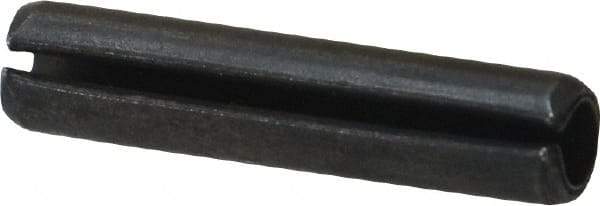 Made in USA - 3/16" Diam x 7/8" Long Slotted Spring Pin - Grade 1070-1090 Alloy Steel, Black Oxide Finish - Makers Industrial Supply