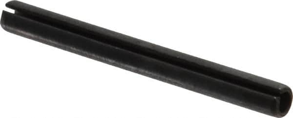 Made in USA - 3/16" Diam x 1-7/8" Long Slotted Spring Pin - Grade 1070-1090 Alloy Steel, Black Oxide Finish - Makers Industrial Supply