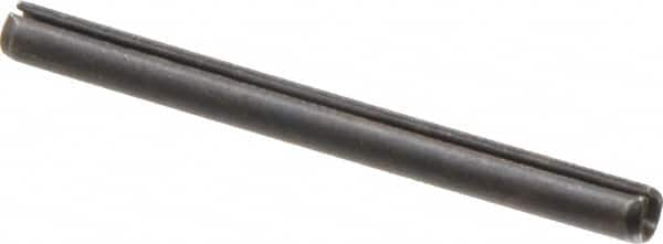 Made in USA - 3/16" Diam x 2-1/4" Long Slotted Spring Pin - Grade 1070-1090 Alloy Steel, Black Oxide Finish - Makers Industrial Supply