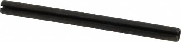 Made in USA - 3/16" Diam x 2-1/2" Long Slotted Spring Pin - Grade 1070-1090 Alloy Steel, Black Oxide Finish - Makers Industrial Supply