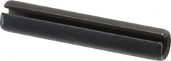 Made in USA - 1/4" Diam x 1-3/8" Long Slotted Spring Pin - Grade 1070-1090 Alloy Steel, Black Oxide Finish - Makers Industrial Supply