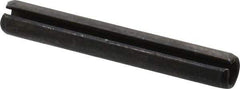 Made in USA - 1/4" Diam x 1-3/4" Long Slotted Spring Pin - Grade 1070-1090 Alloy Steel, Black Oxide Finish - Makers Industrial Supply