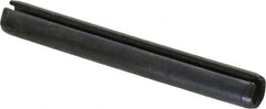 Made in USA - 1/4" Diam x 2" Long Slotted Spring Pin - Grade 1070-1090 Alloy Steel, Black Oxide Finish - Makers Industrial Supply