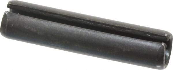 Made in USA - 5/16" Diam x 1-3/8" Long Slotted Spring Pin - Grade 1070-1090 Alloy Steel, Black Oxide Finish - Makers Industrial Supply