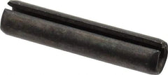 Made in USA - 5/16" Diam x 1-1/2" Long Slotted Spring Pin - Grade 1070-1090 Alloy Steel, Black Oxide Finish - Makers Industrial Supply