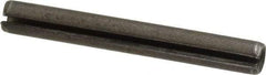 Made in USA - 5/16" Diam x 2-1/2" Long Slotted Spring Pin - Grade 1070-1090 Alloy Steel, Black Oxide Finish - Makers Industrial Supply