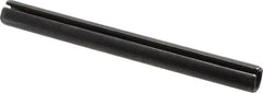 Made in USA - 5/16" Diam x 3-1/4" Long Slotted Spring Pin - Grade 1070-1090 Alloy Steel, Black Oxide Finish - Makers Industrial Supply