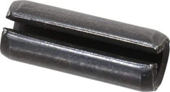 Made in USA - 3/8" Diam x 1" Long Slotted Spring Pin - Grade 1070-1090 Alloy Steel, Black Oxide Finish - Makers Industrial Supply