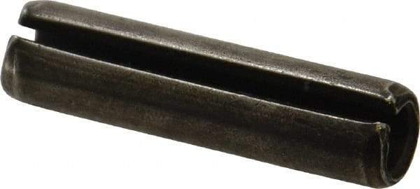 Made in USA - 3/8" Diam x 1-1/2" Long Slotted Spring Pin - Grade 1070-1090 Alloy Steel, Black Oxide Finish - Makers Industrial Supply