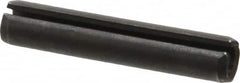 Made in USA - 3/8" Diam x 2" Long Slotted Spring Pin - Grade 1070-1090 Alloy Steel, Black Oxide Finish - Makers Industrial Supply