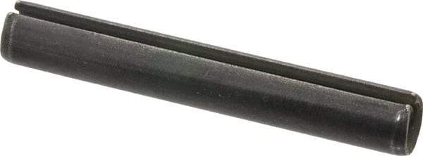 Made in USA - 3/8" Diam x 2-1/2" Long Slotted Spring Pin - Grade 1070-1090 Alloy Steel, Black Oxide Finish - Makers Industrial Supply