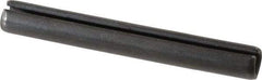 Made in USA - 3/8" Diam x 3" Long Slotted Spring Pin - Grade 1070-1090 Alloy Steel, Black Oxide Finish - Makers Industrial Supply