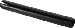 Made in USA - 3/8" Diam x 3-1/4" Long Slotted Spring Pin - Grade 1070-1090 Alloy Steel, Black Oxide Finish - Makers Industrial Supply