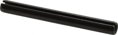 Made in USA - 3/8" Diam x 3-1/2" Long Slotted Spring Pin - Grade 1070-1090 Alloy Steel, Black Oxide Finish - Makers Industrial Supply