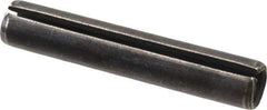 Made in USA - 7/16" Diam x 2-1/2" Long Slotted Spring Pin - Grade 1070-1090 Alloy Steel, Black Oxide Finish - Makers Industrial Supply