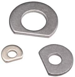 Made in USA - #10 Screw Size, 0.2" ID, 1008/1010 Steel Clipped Washer - 0.195 to 0.205" ID, 0.615 to 0.635" OD, 0.027 to 0.033" Thickness, Uncoated - Makers Industrial Supply